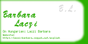 barbara laczi business card